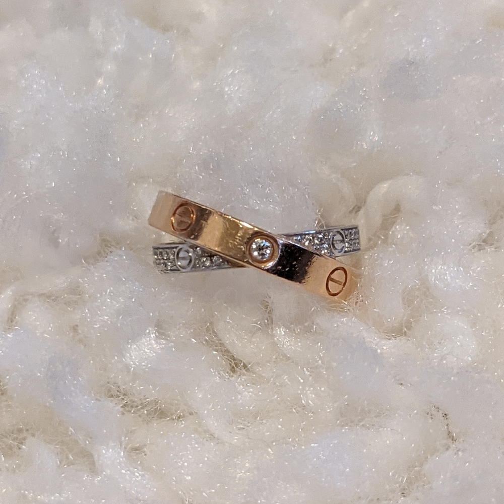 Authentic Cartier Love Ring Diamond Paved